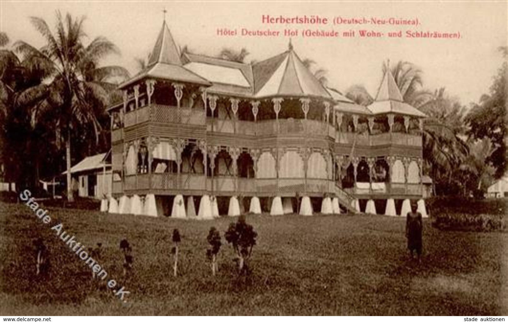 Kolonien Deutsch Neuguinea Herbsthöhe Hotel Deutscher Hof I-II Colonies - Storia