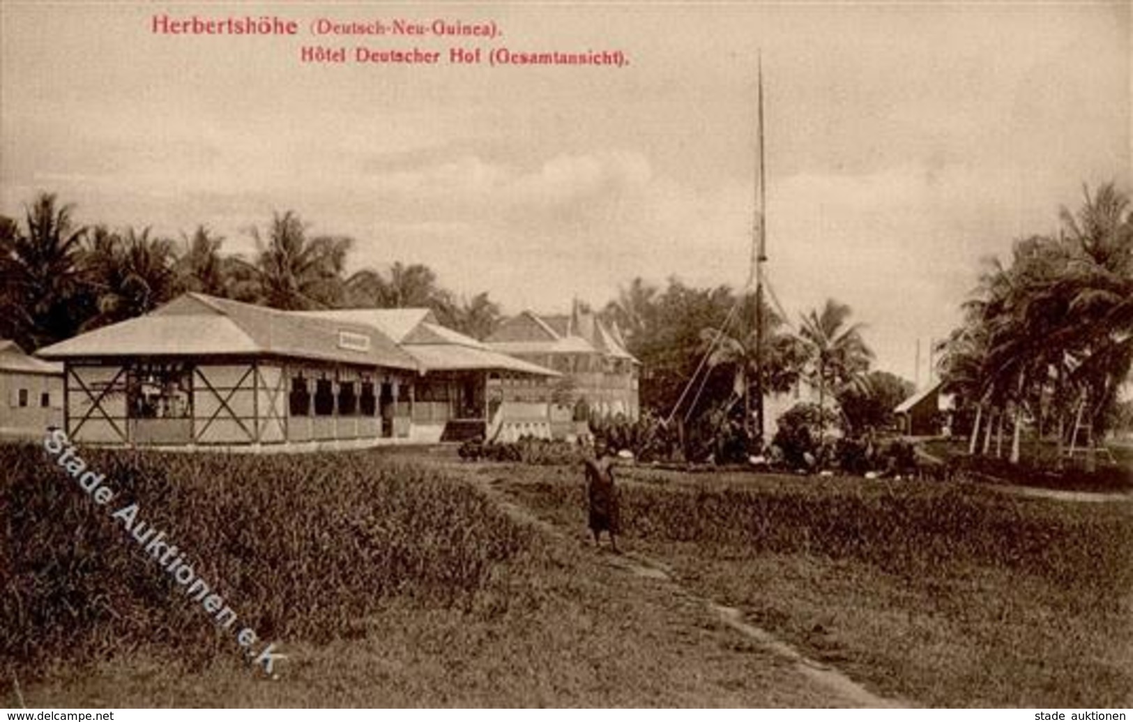 Kolonien Deutsch Neuguinea Herbsthöhe Hotel Deutscher Hof I-II Colonies - Storia