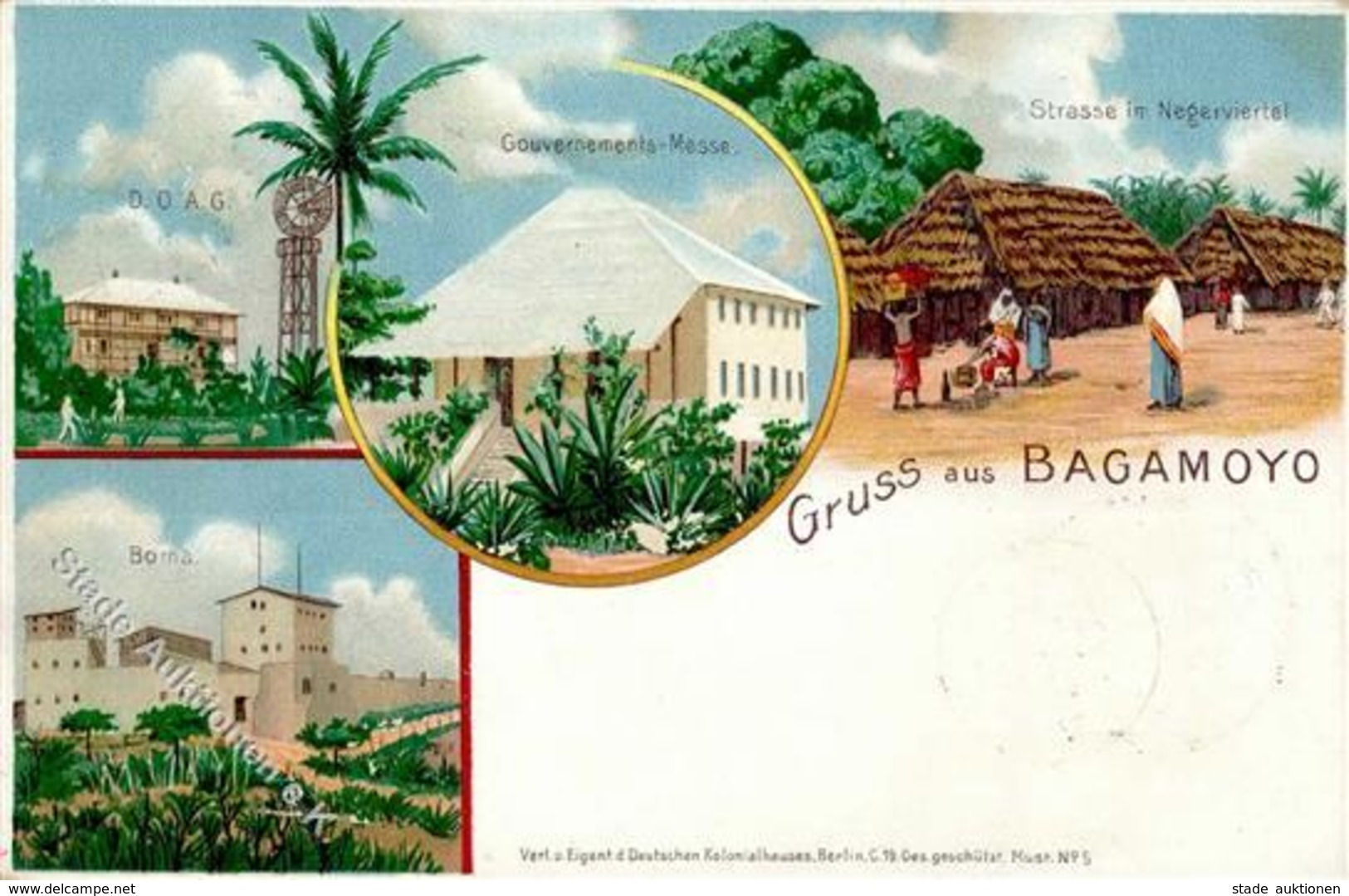 Kolonien DOA - GSK PP 1 F 1 Gruss Aus BAGAMOYO Mit O 1899 I Colonies Montagnes - Storia