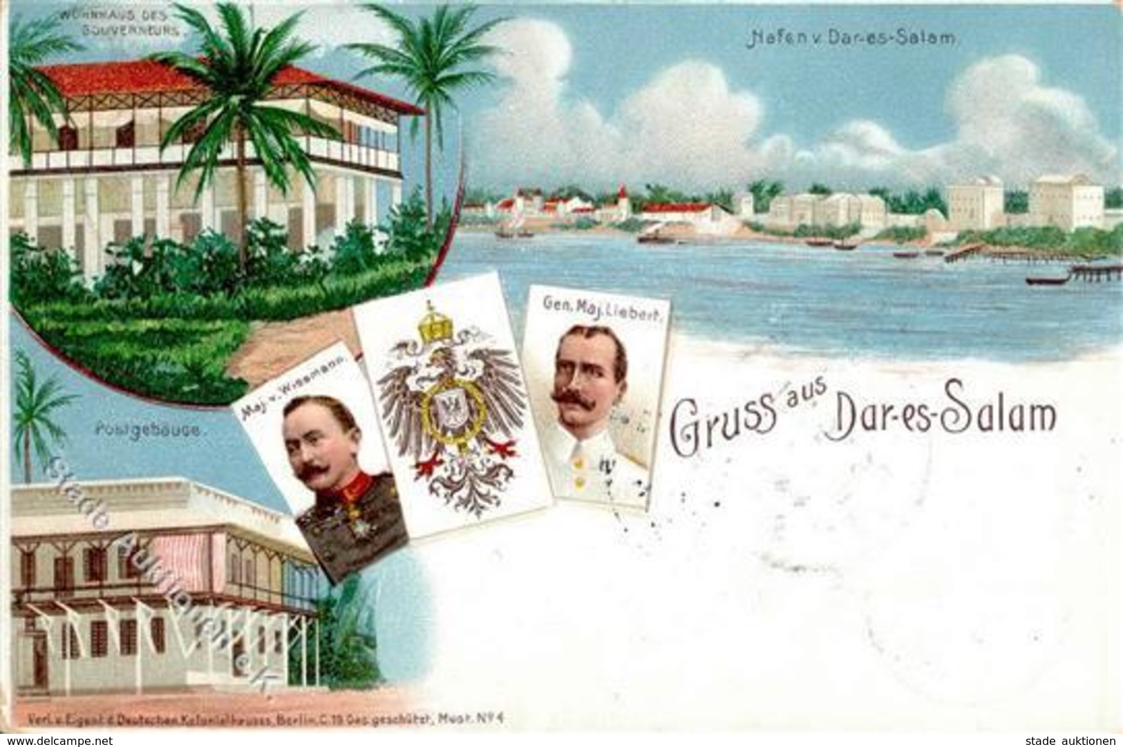 Kolonien DOA - GSK PP 2 F 2 Gruss Aus DAR-ES-SALAM O LINDI 1898 I-II Colonies Montagnes - Storia