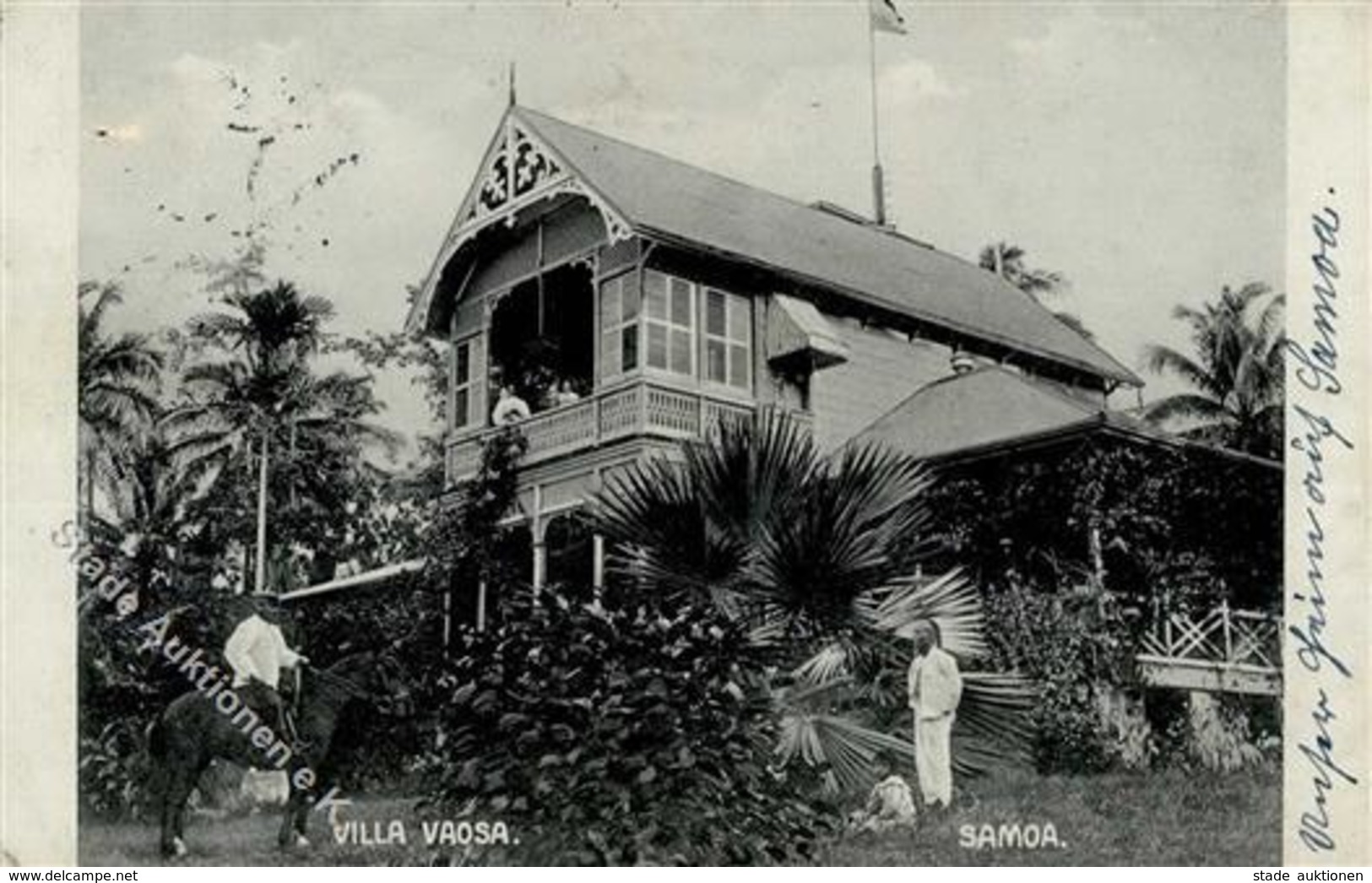 Kolonien Samoa Villa Vaosa Gelaufen DR I-II Colonies - Storia
