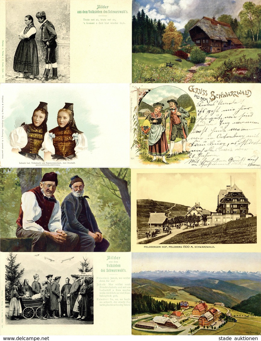 Schwarzwald Partie Mit Circa 90 Ansichtskarten Vor 1945 Schönes Lot I-II - Storia