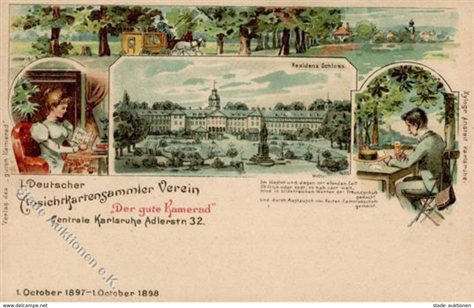 AK-Geschichte Karlsruhe (7500) Ansichtskartensammler Verein Der Gute Kamerad I-II - Storia