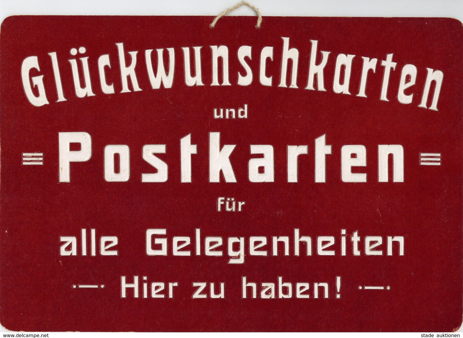 AK-Geschichte Papp-Aufhänger Glückwunschkarten Und Postkarten 29 X 20 Cm I-II - Storia