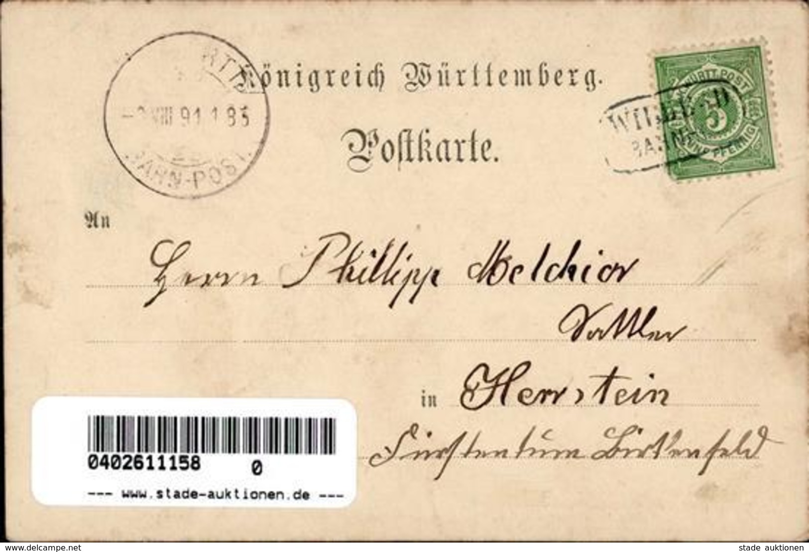 Vorläufer Bad Wildbad (7547) 1891 I-II (fleckig) - Non Classificati