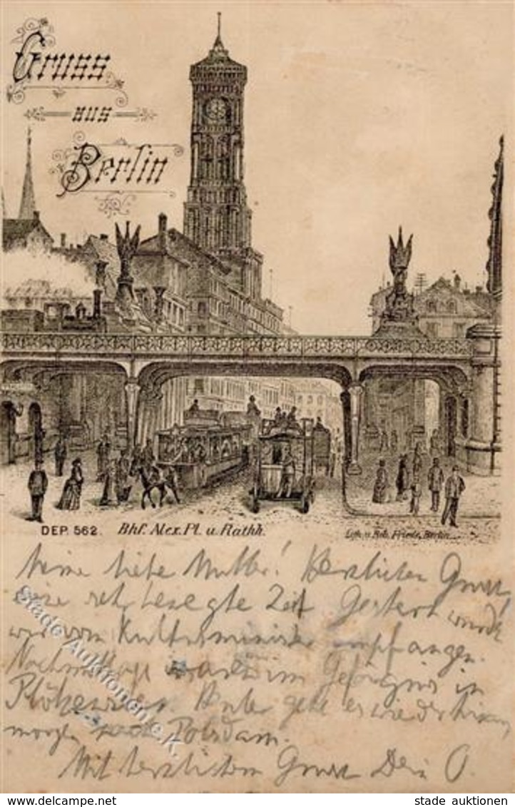 Vorläufer Berlin (1000) Bahnhof Alexanderplatz 1889 I-II - Sin Clasificación