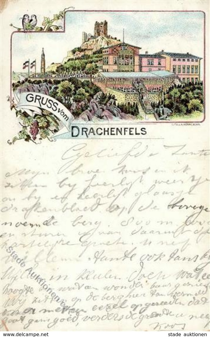 Vorläufer Drachenfels (5330) Drachenfels Hotel Weinhandlung 1894 I-II - Non Classificati