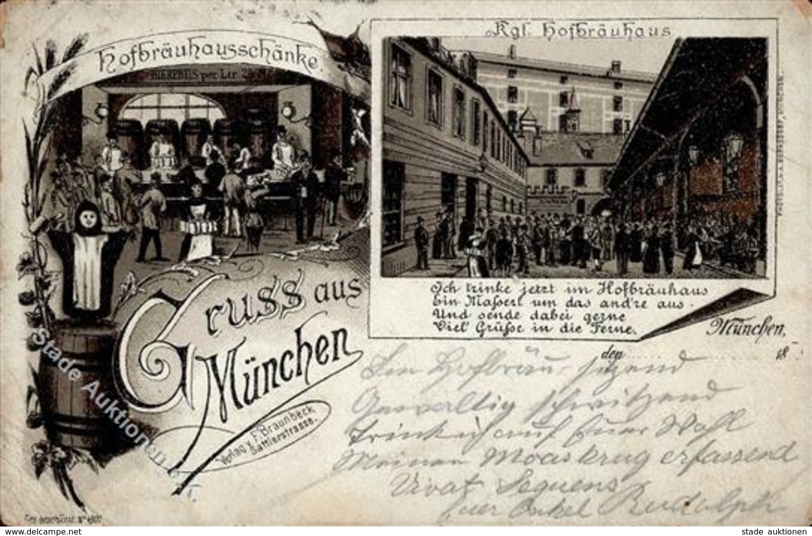 Vorläufer München (8000) Hofbräuhaus 1893 II (Stauchung, Abgestoßen) - Non Classificati