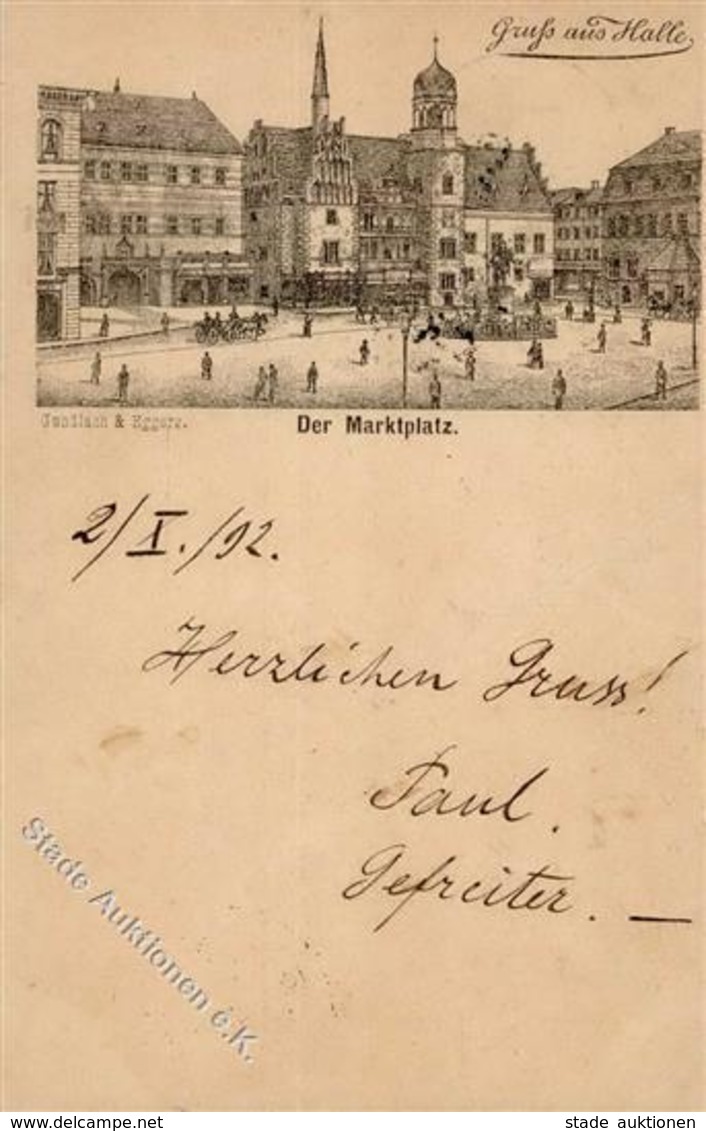 Vorläufer 1892 Halle (o-4020) II (fleckig, Stauchung) - Non Classificati