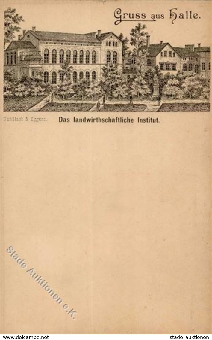 Vorläufer Um 1880 Halle (o-4020) Landwirtschaftliches Institut I-II - Non Classificati