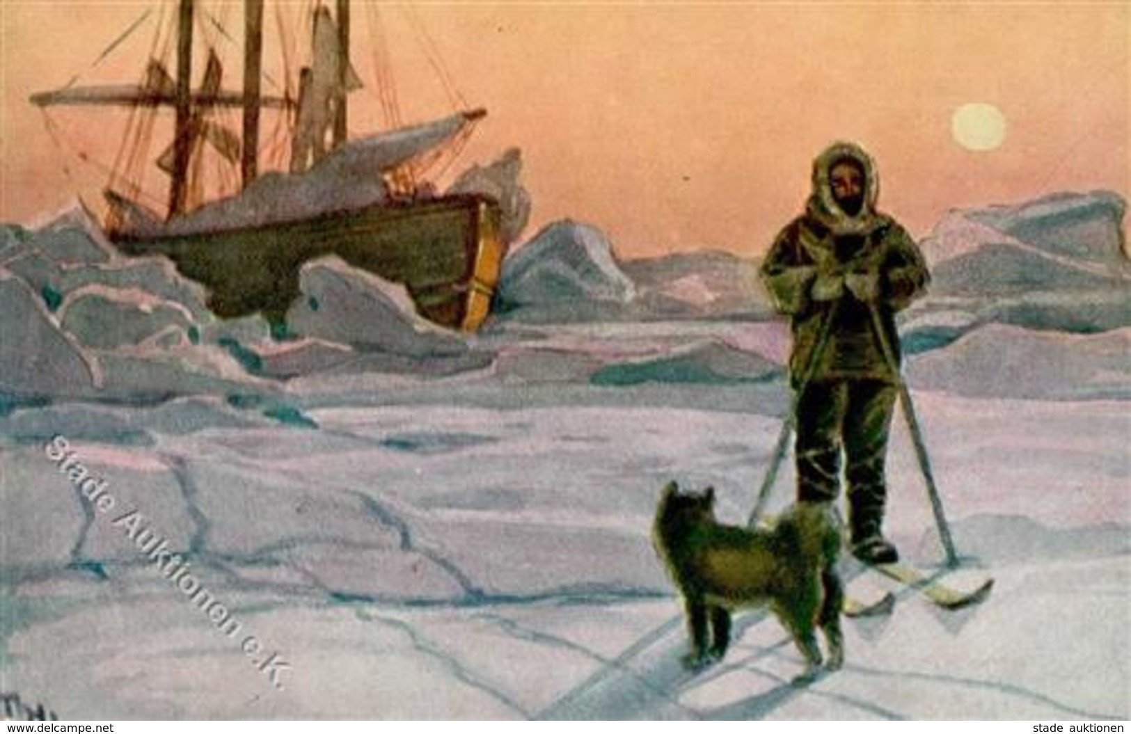 Expedition Nordpol Schiff Fram  Künstlerkarte I-II Bateaux Bateaux - Non Classificati