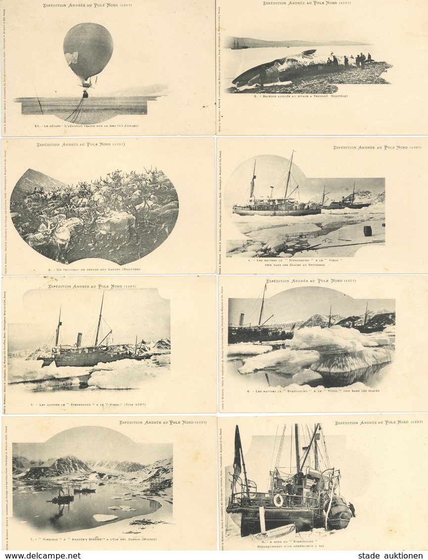Expedition Serie Andree Au Pole Nord 1897 20 Ansichtskarten I-II - Non Classificati