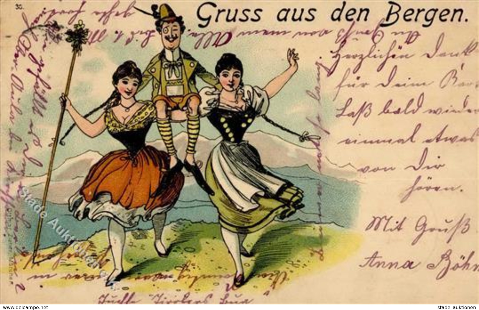 GRUSS AUS Den BERGEN - Litho Zieher Nr. 30, 1898 I-II - Vertellingen, Fabels & Legenden