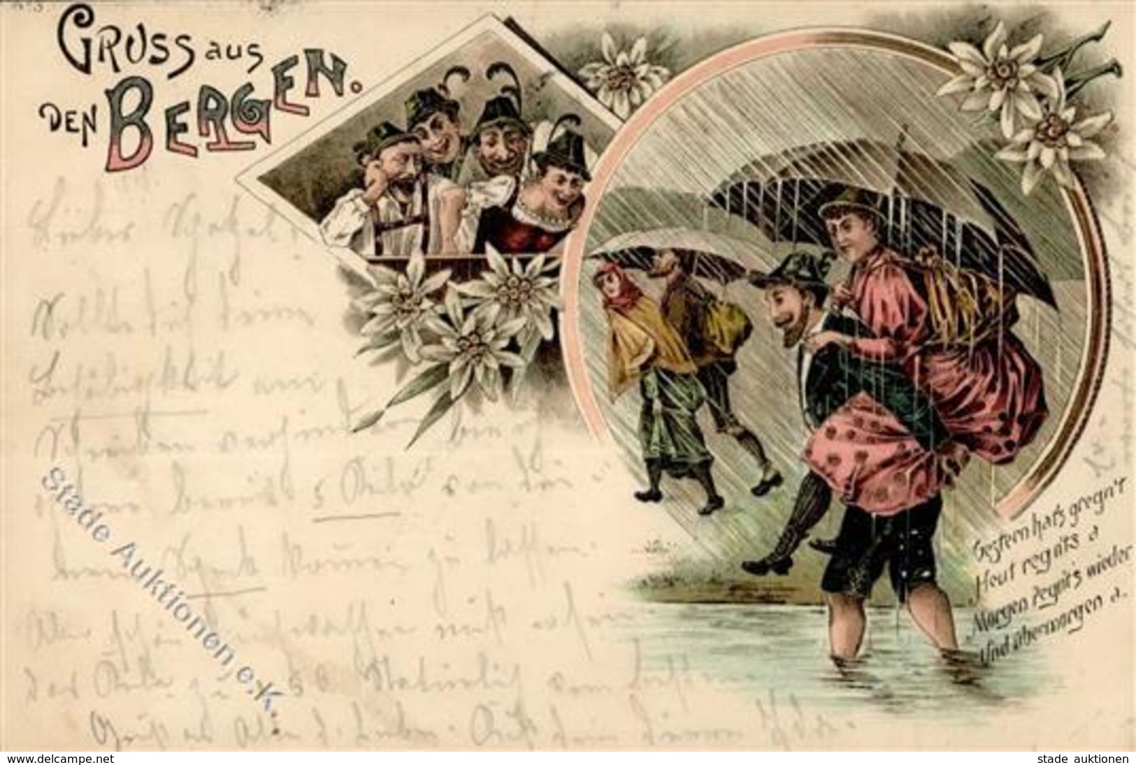 GRUSS AUS Den BERGEN - Nr. 3 - Litho 1897 I-II - Fiabe, Racconti Popolari & Leggende
