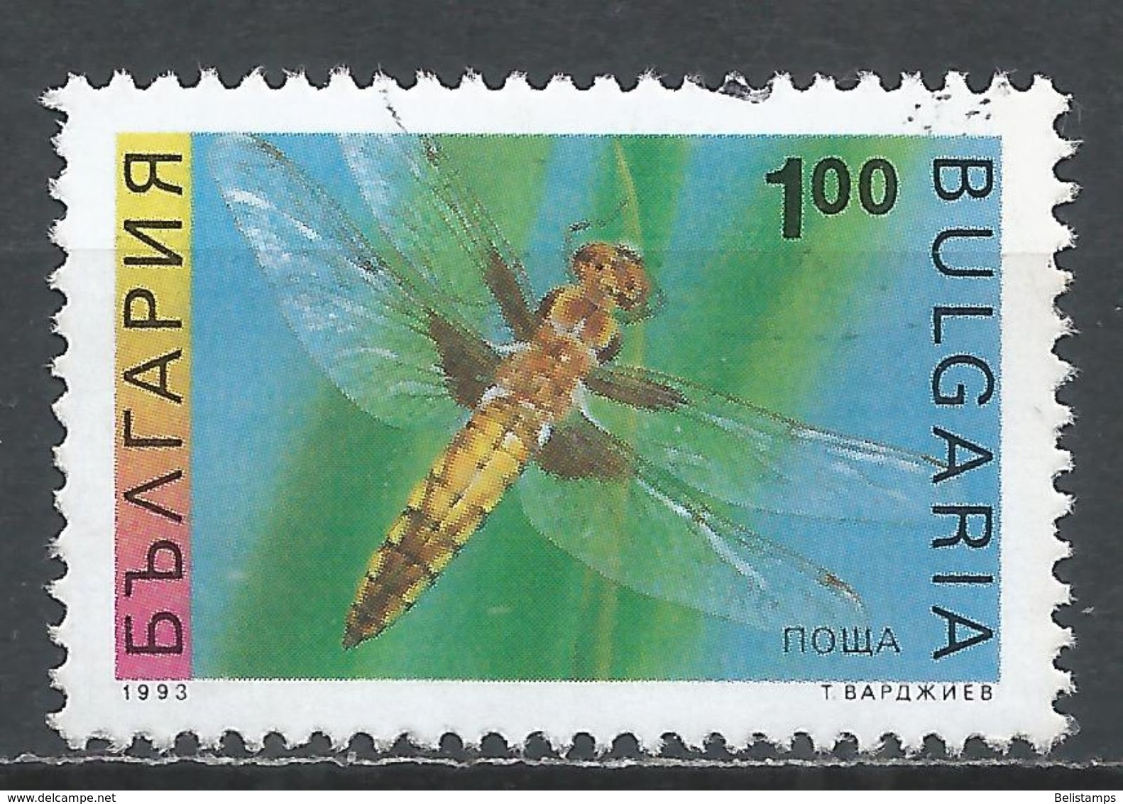 Bulgaria 1993. Scott #3710 (U) Insect, Dragonfly - Oblitérés