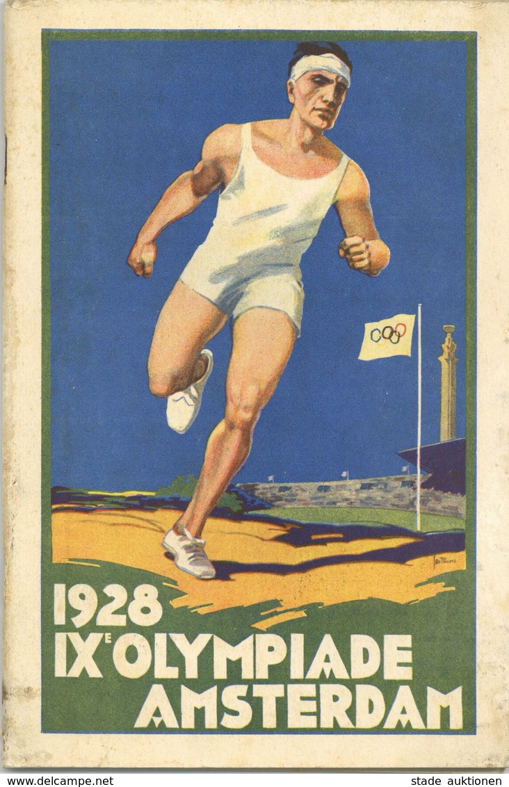 Olympiade Sommerspiele Amsterdam 1928 Broschüre 48 Seiten Viele Abbildungen Sprache Englisch II (fleckig) - Giochi Olimpici