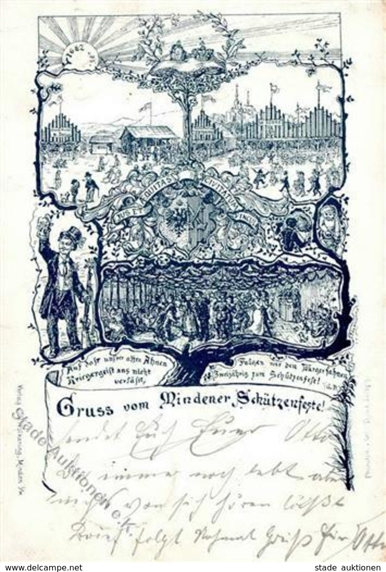 Schützenfest Minden (4950) 1898 I-II - Tiro (armi)
