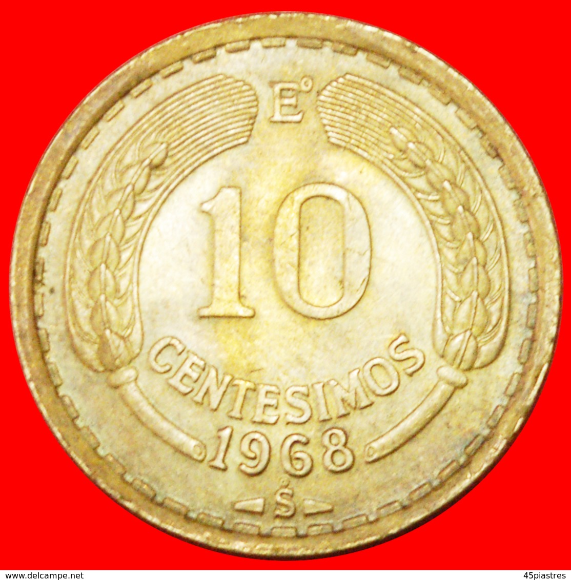 # CONDOR (1960-1970): CHILE★ 10 CENTESIMOS 1968 MINT LUSTER! LOW START ★ NO RESERVE! - Chili