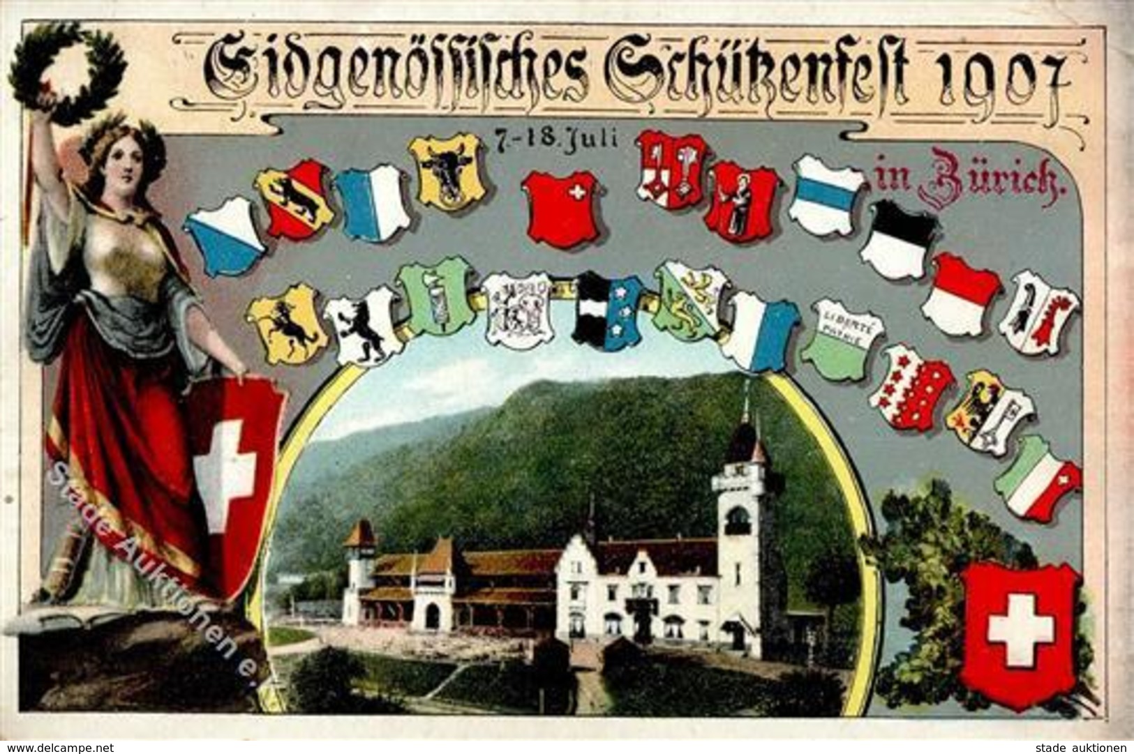 ZÜRICH - Eidgenössisches SCHÜTZENFEST 1907 I-II - Tiro (armi)
