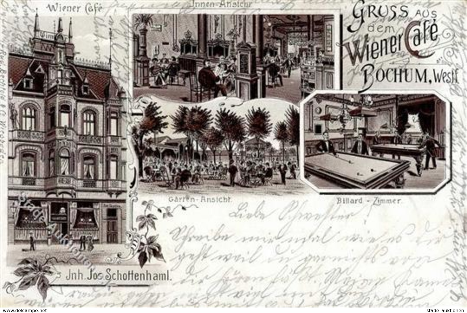 Billard Bochum (4630) Wiener Cafe 1907 I-II - Altri & Non Classificati