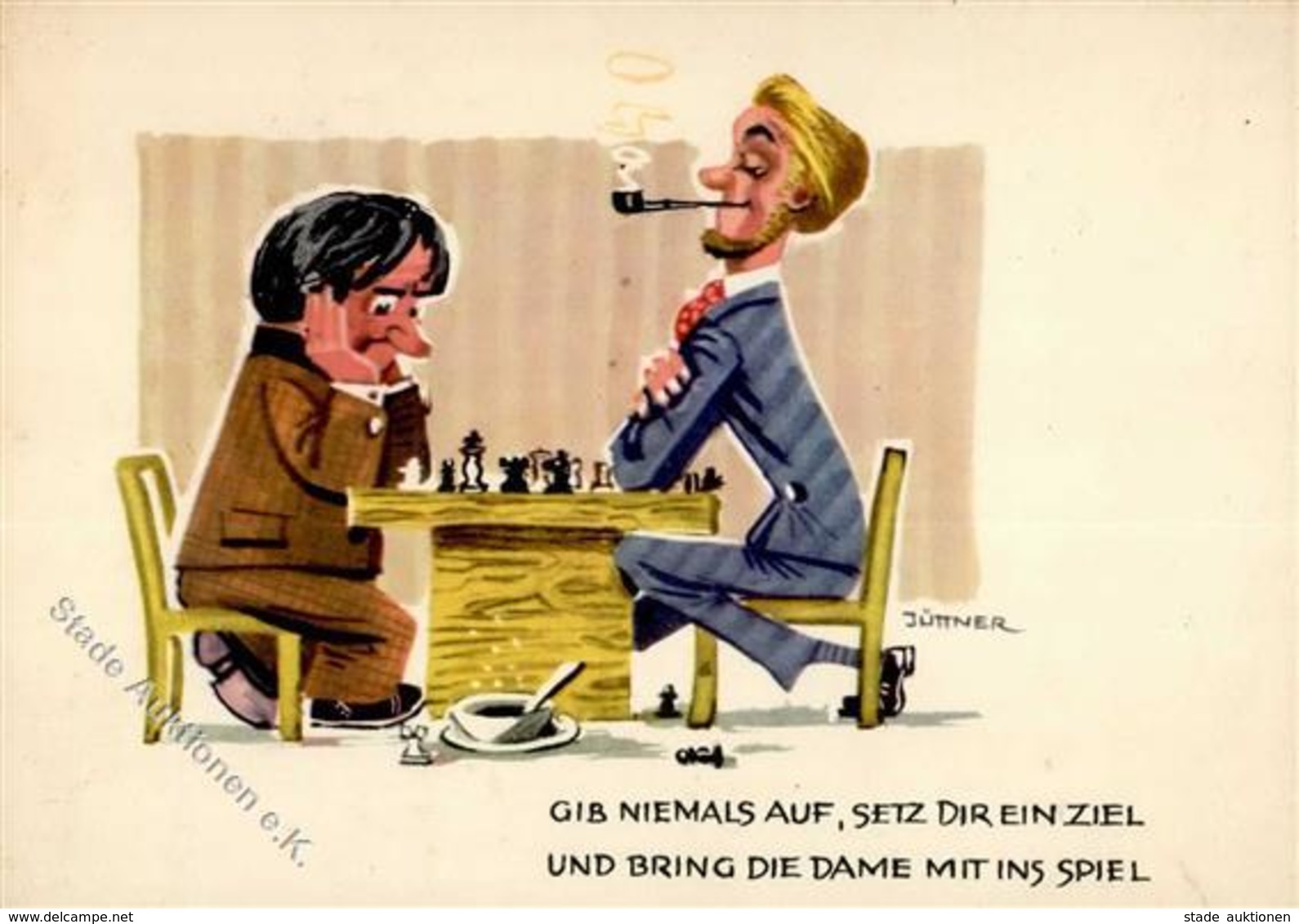 SCHACH - Sign. Jüttner (1967) I-II - Scacchi