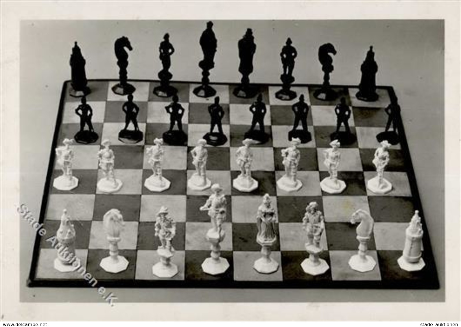 Schach Aufstellung Foto AK I-II - Scacchi