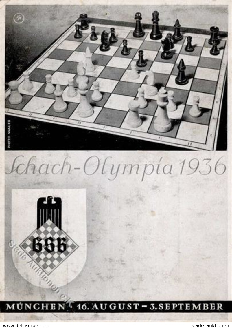 Schach München (8000) Olympiade 1936 I-II (fleckig) - Scacchi