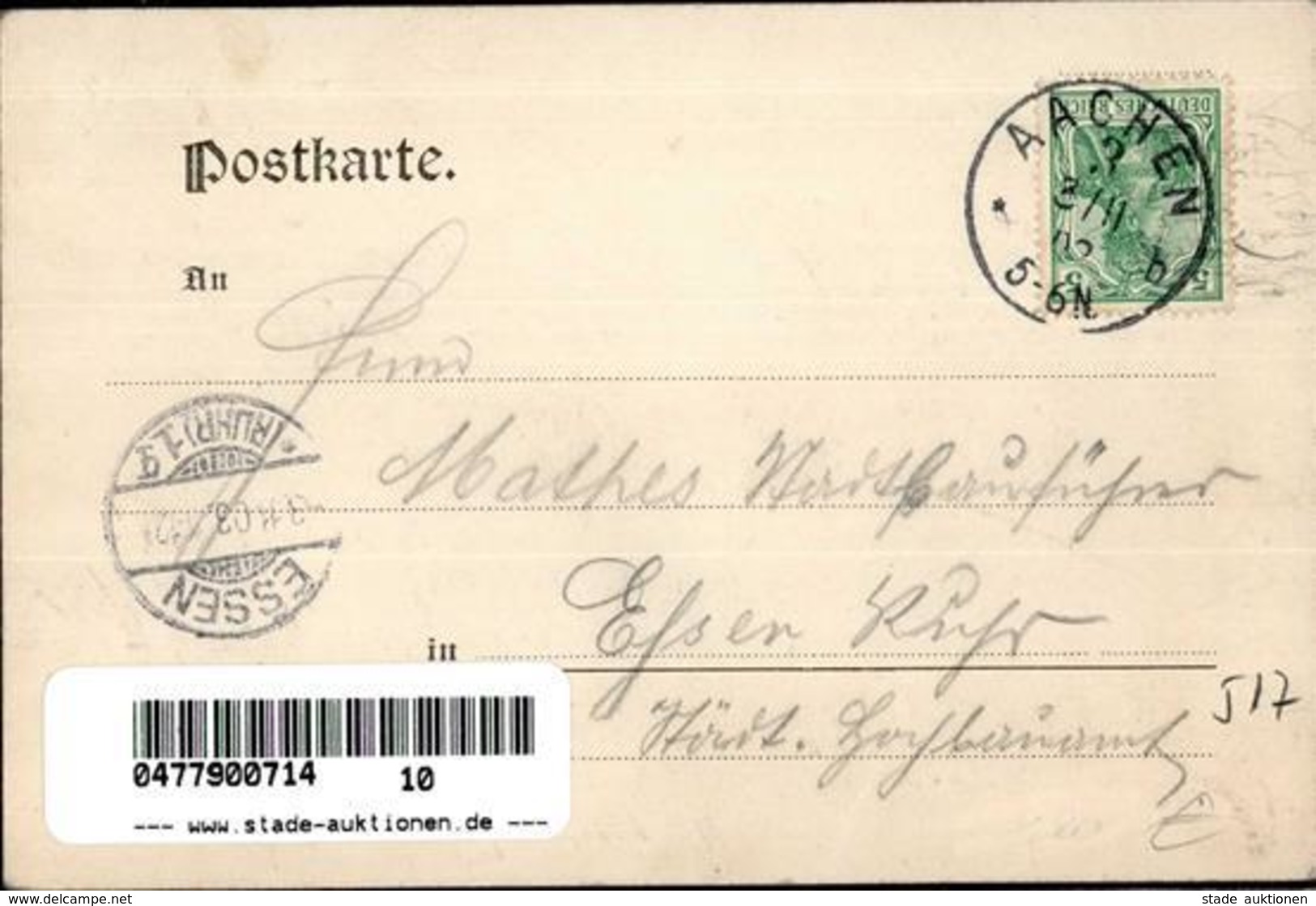 Studentika Aachen (5100) Alemannia Sei's Panier 1903 I-II - Non Classificati