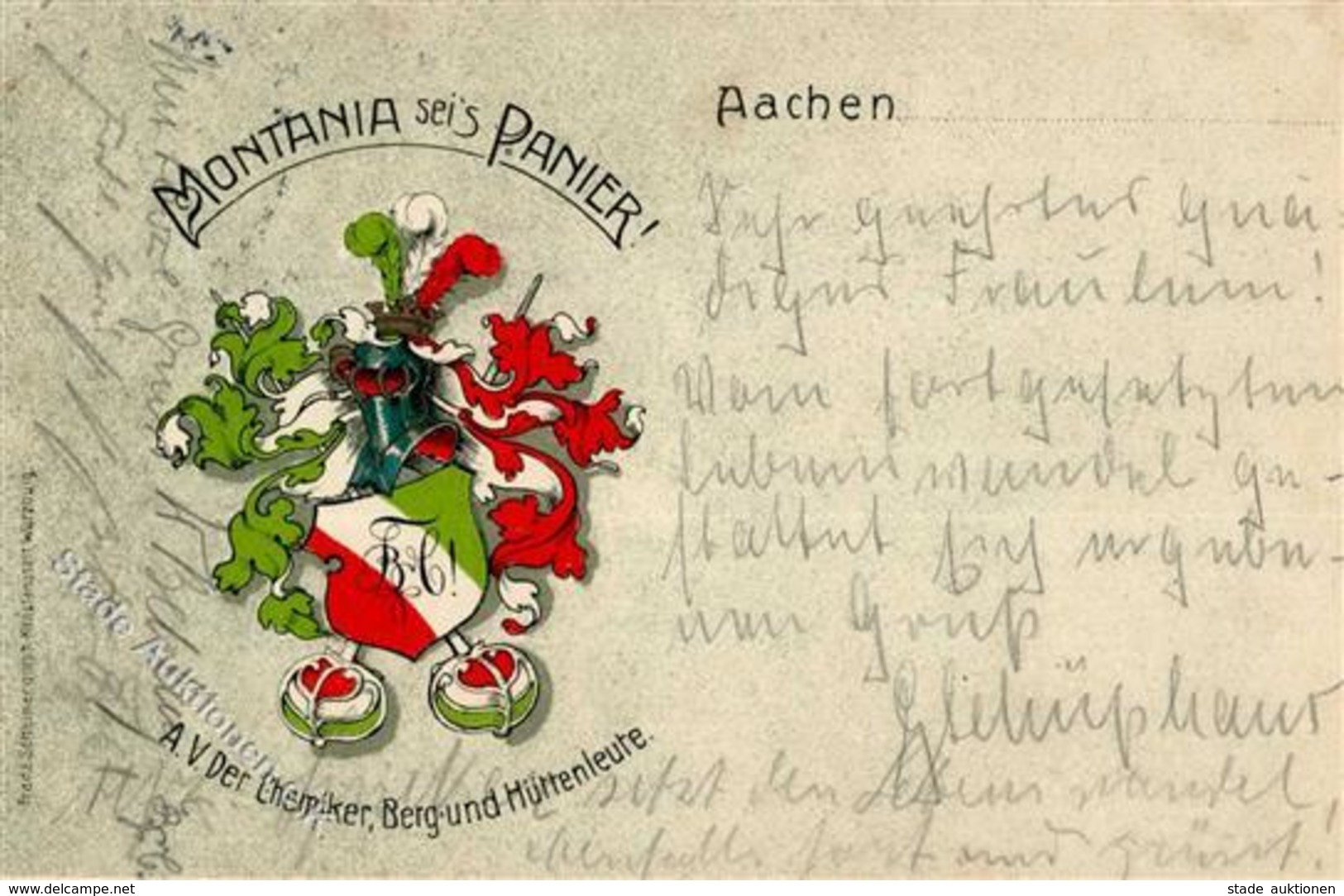 Studentika Aachen (5100) Montania Sei's Panier 1911 I-II - Ohne Zuordnung