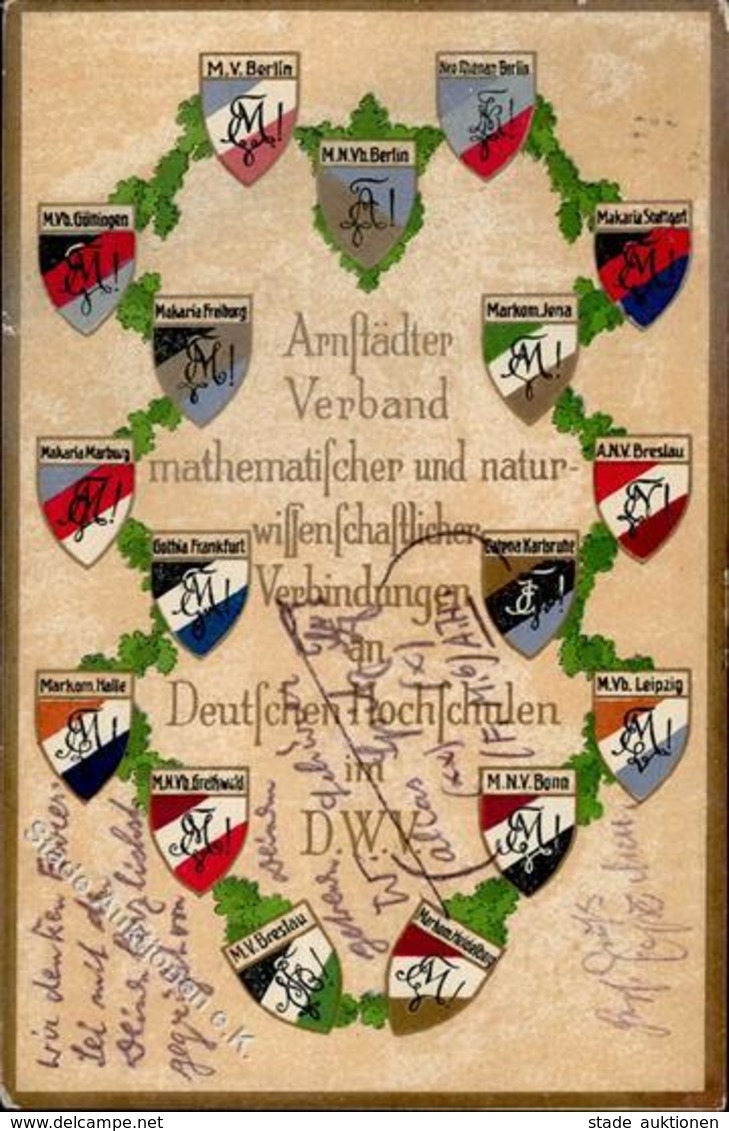 Studentika ARNSTÄDTER VERBAND Im D.W.V. I - Non Classificati