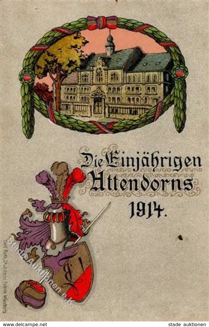 Studentika Attendorn (5952) Die Einjährigen 1914 I-II - Ohne Zuordnung