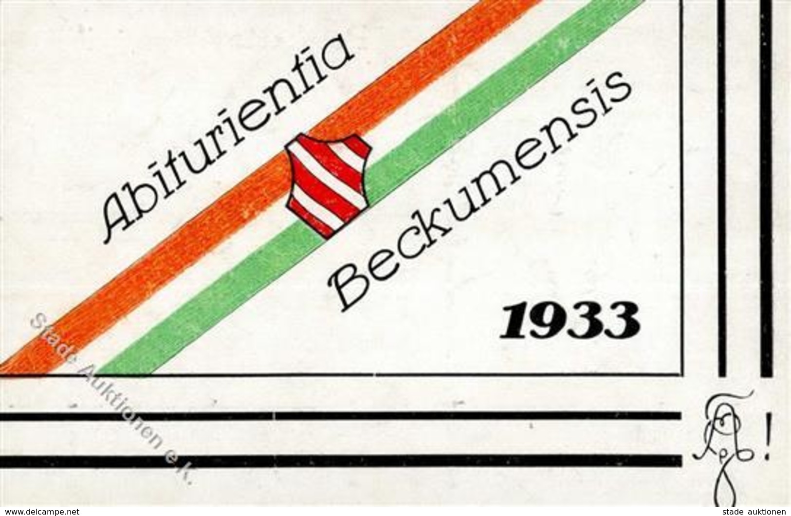 Studentika Beckum (4720) Abiturientia 1933 I-II - Non Classificati