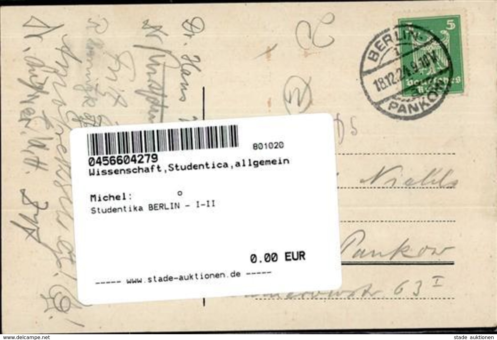 Studentika BERLIN - I-II - Ohne Zuordnung