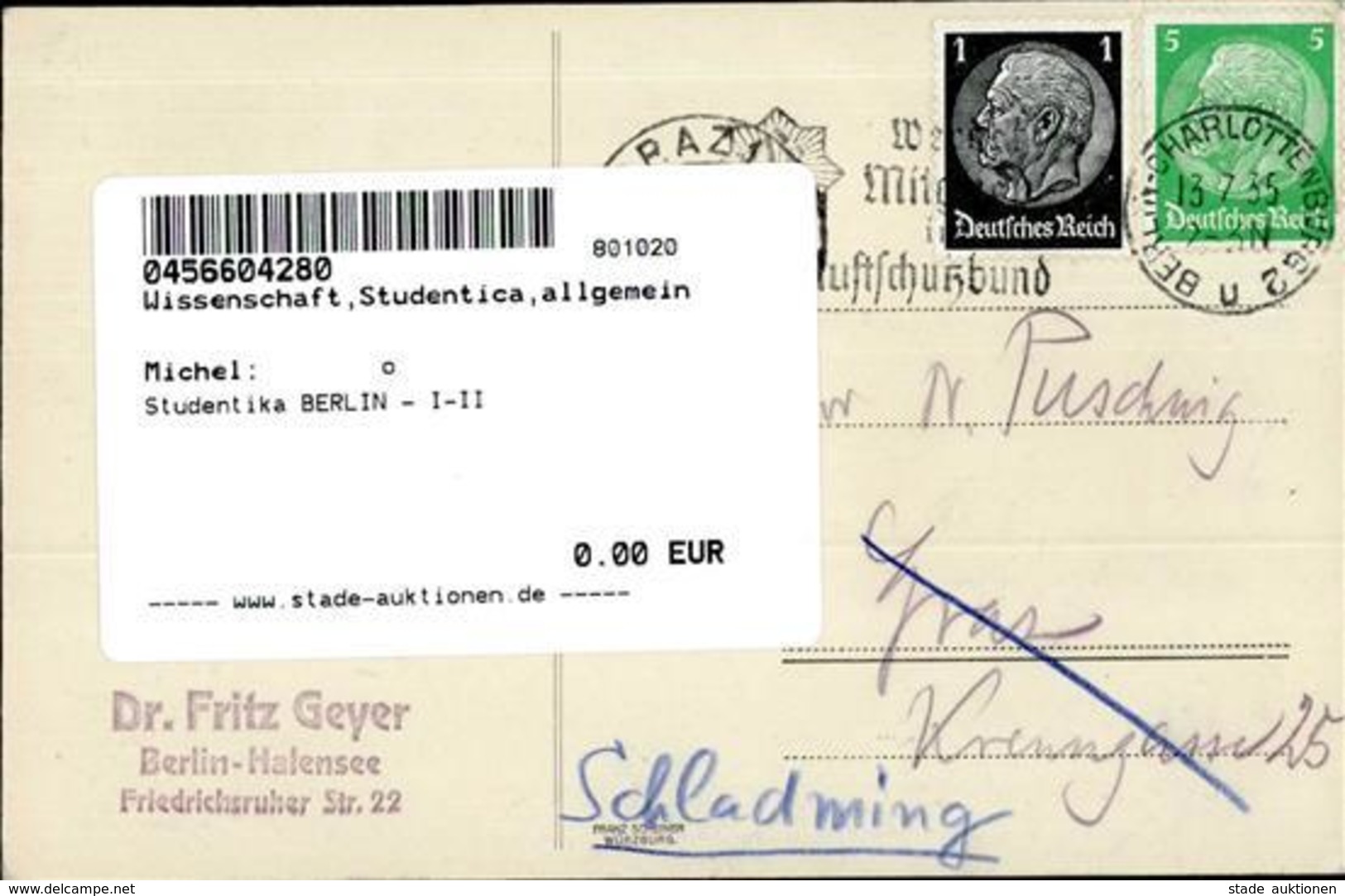 Studentika BERLIN - I-II - Non Classificati