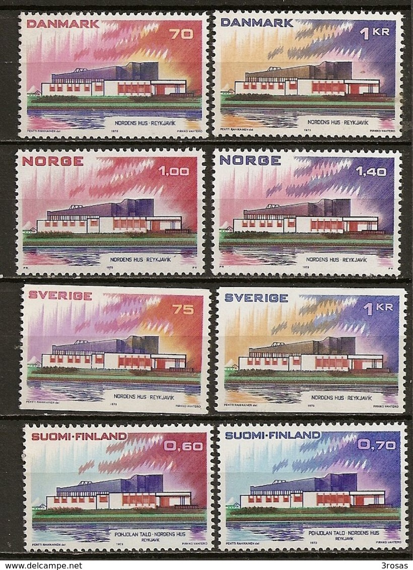 Scandinavian Countries 1973 Nordic Cooperation 5 Sets Complete MNH ** - Collections (without Album)