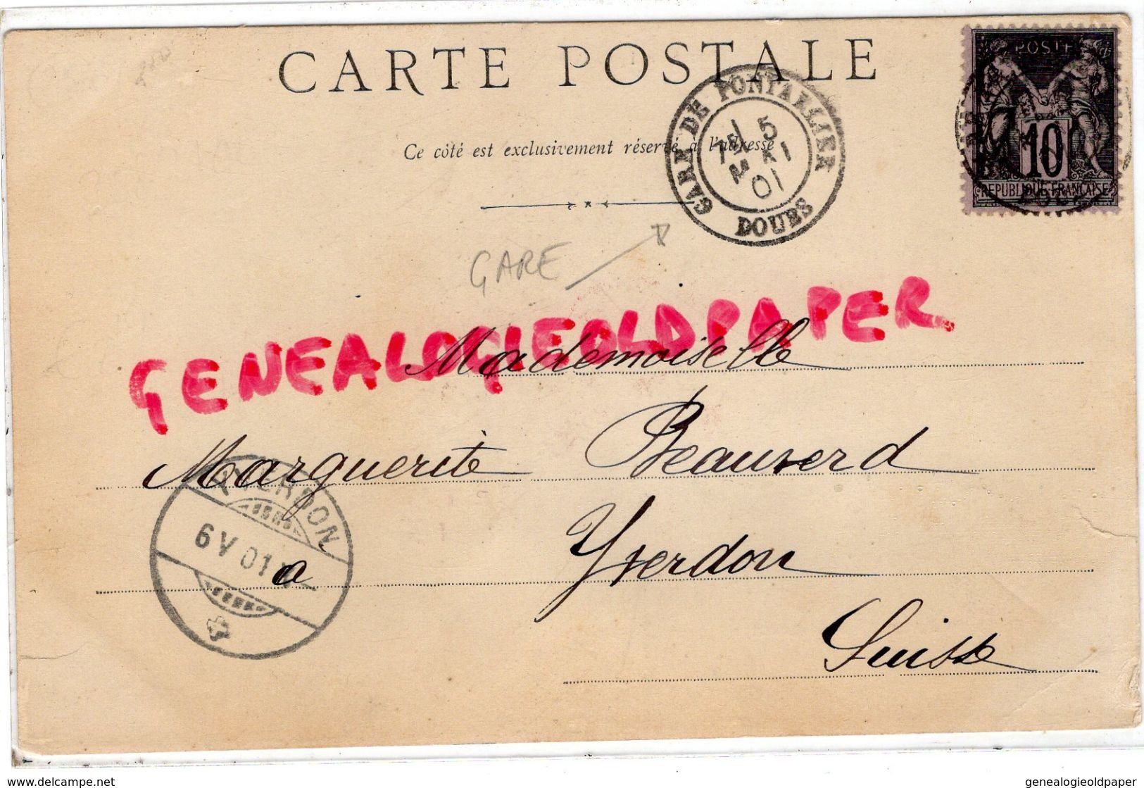 25- PONTARLIER - FORTS DE JOUX ET DU LARMONT - RARE CARTE PRECURSEUR 1901 - Pontarlier