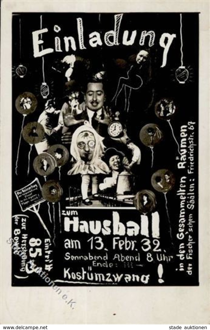 Berlin (1000) Einladung Zum Hausball Am 13. Februar 1932 Karneval I- - Guerra 1914-18