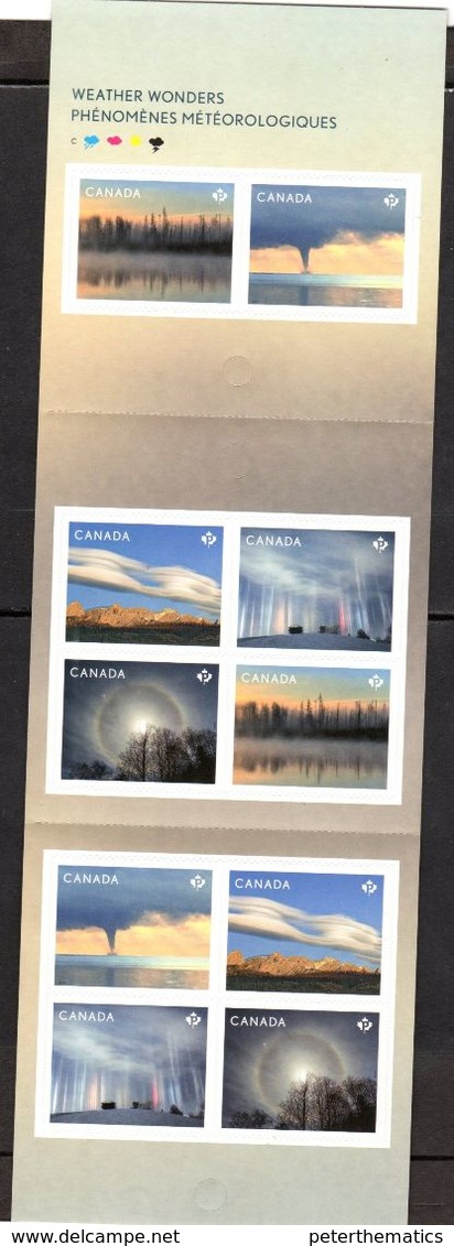 CANADA, 2018, MNH, WEATHER WONDERS, TREES, MOUNTAINS, MOON HALO, LIGHT PILLARS, BOOKLET OF 10S/A V - Climate & Meteorology