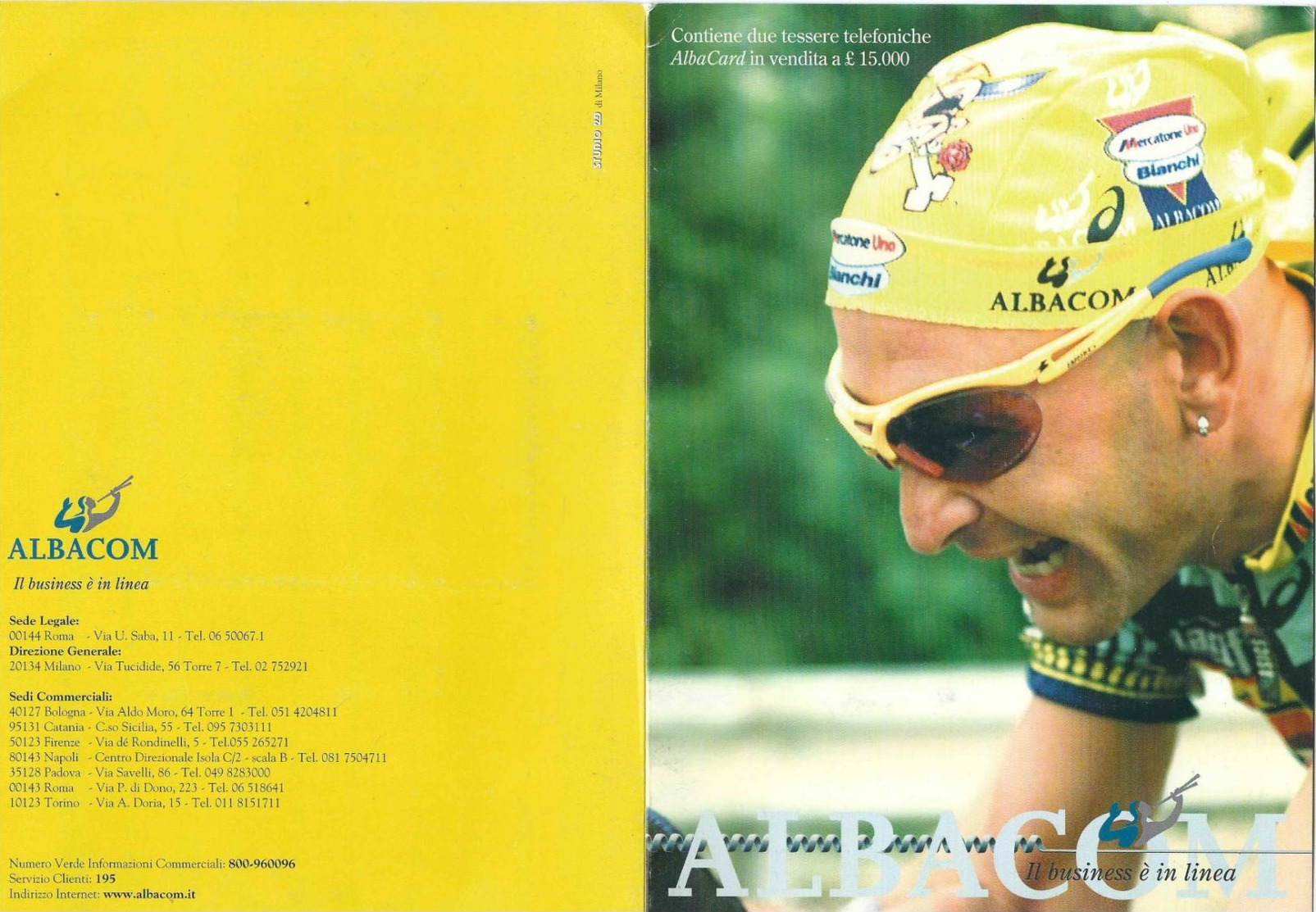 FOLDER VUOTO PER SCHEDE ALBACOM SERIE MARCO PANTANI CICLISMO - Collezioni