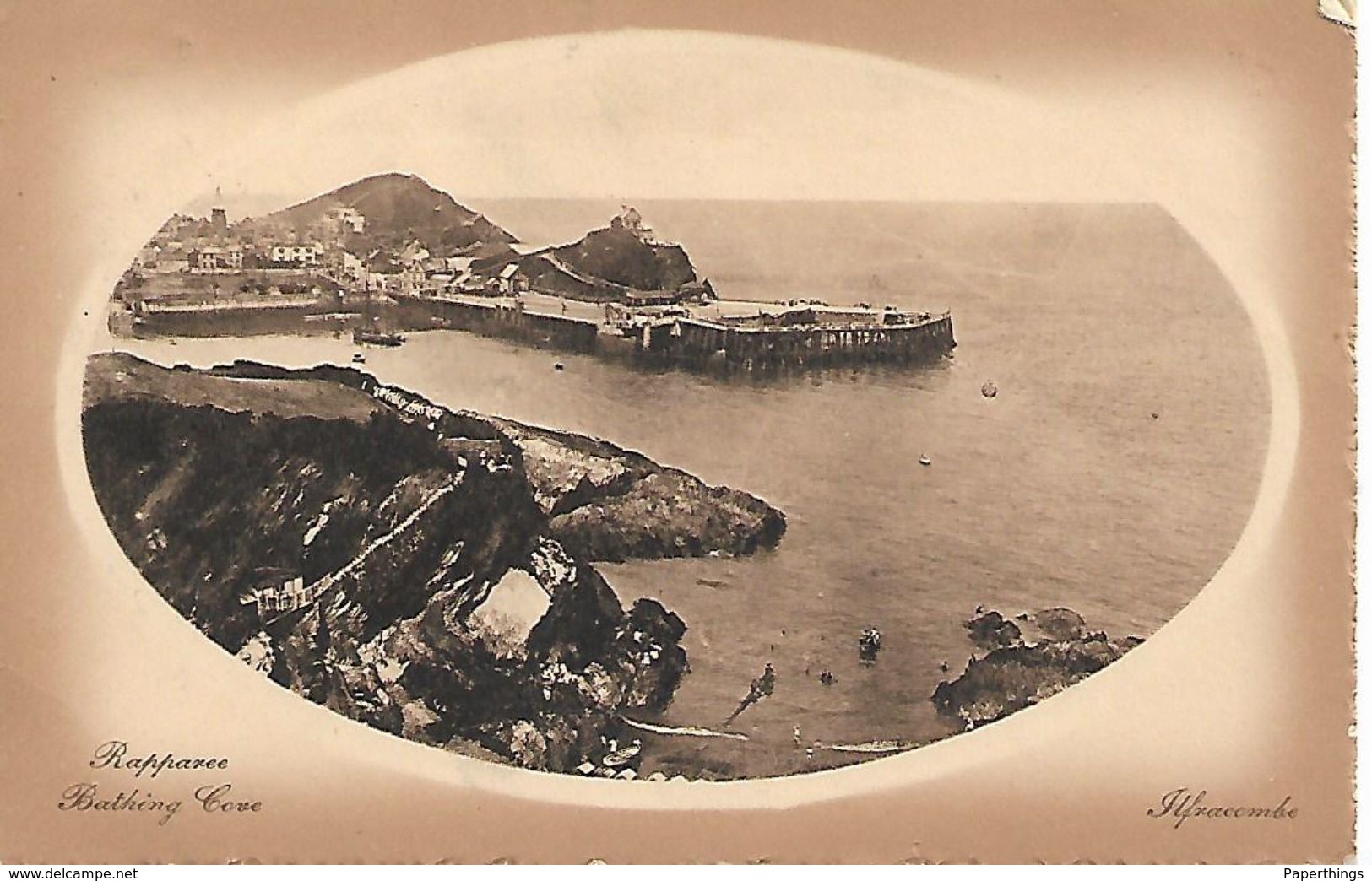 Early Postcard, Ilfracombe, Devon, Rapparee Bathing Cove. 1912. - Ilfracombe