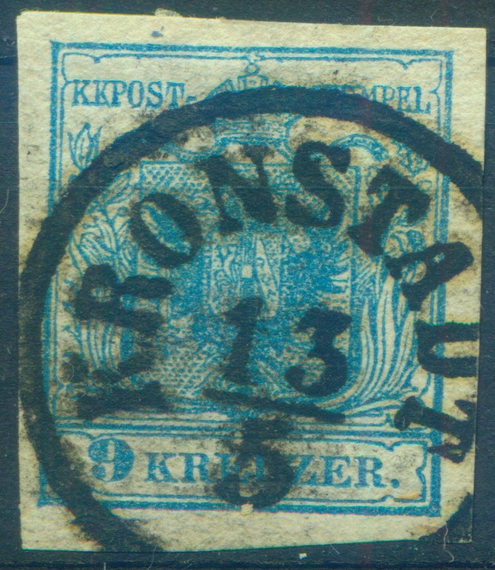 Nr. 3 X B Typ II Handpapier Vollstempel "KRONSTADT" - Gebraucht