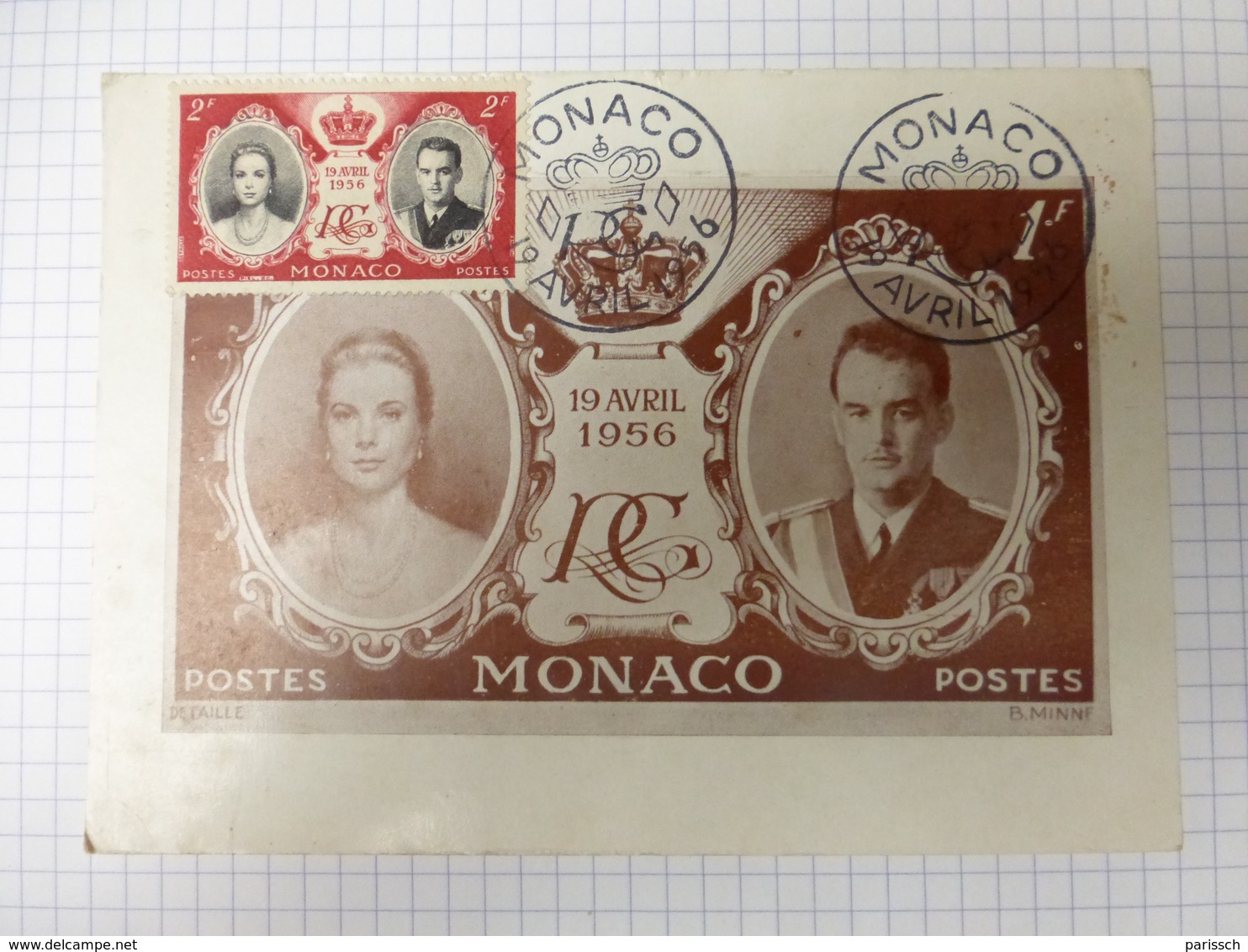 Carte Maximum - Mariage Prince Rainier Et Grâce Kelly - 1956 - Monaco - Royalties, Royals