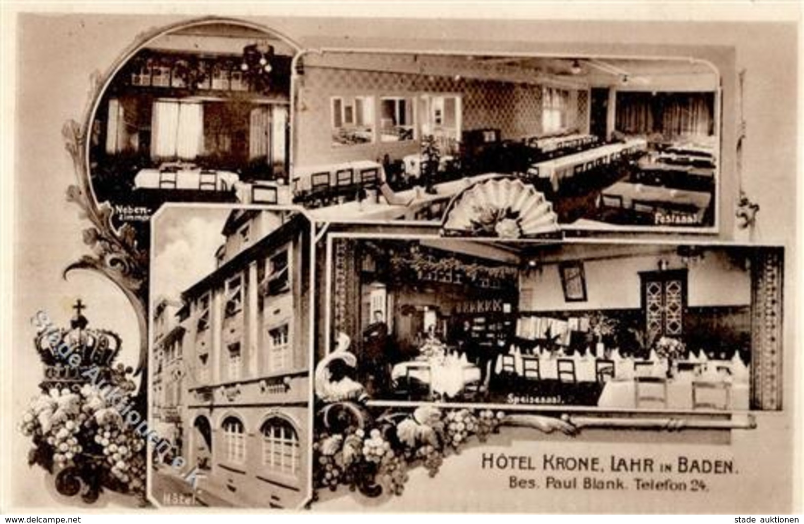 Lahr (7630) Hotel Krone 1915 Ansichtskarte I-II - Guerra 1914-18