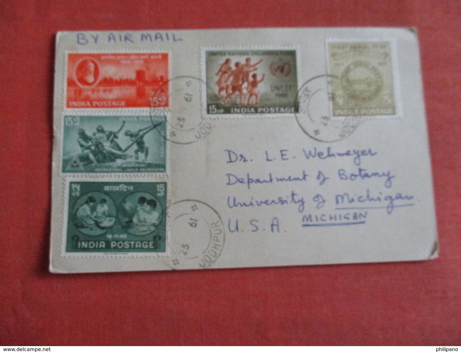 India Postal Card-- Department Of Botany    5 Stamp & Cancel    Ref 3049 - India