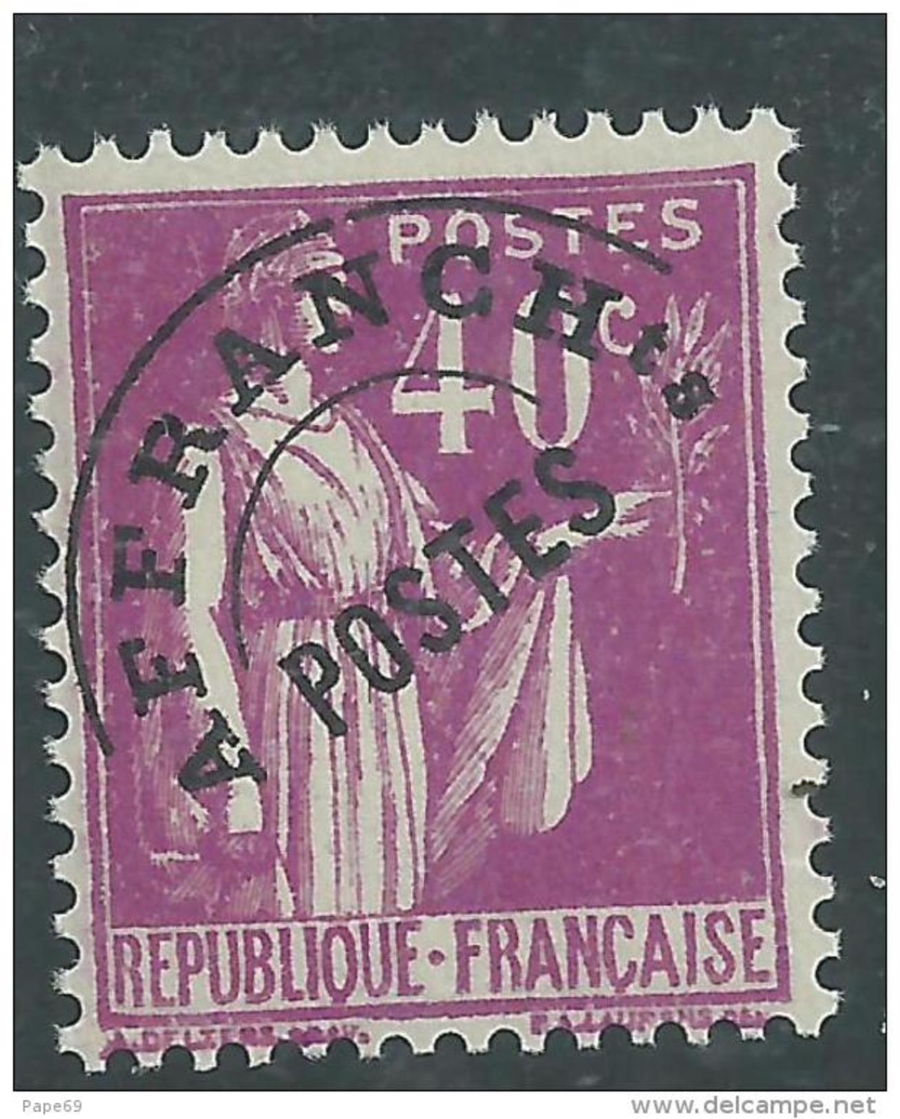 France  Préoblitéré N° 70 XX  Type Paix : 40 C. Lilas, Sans Charnière TB - 1893-1947