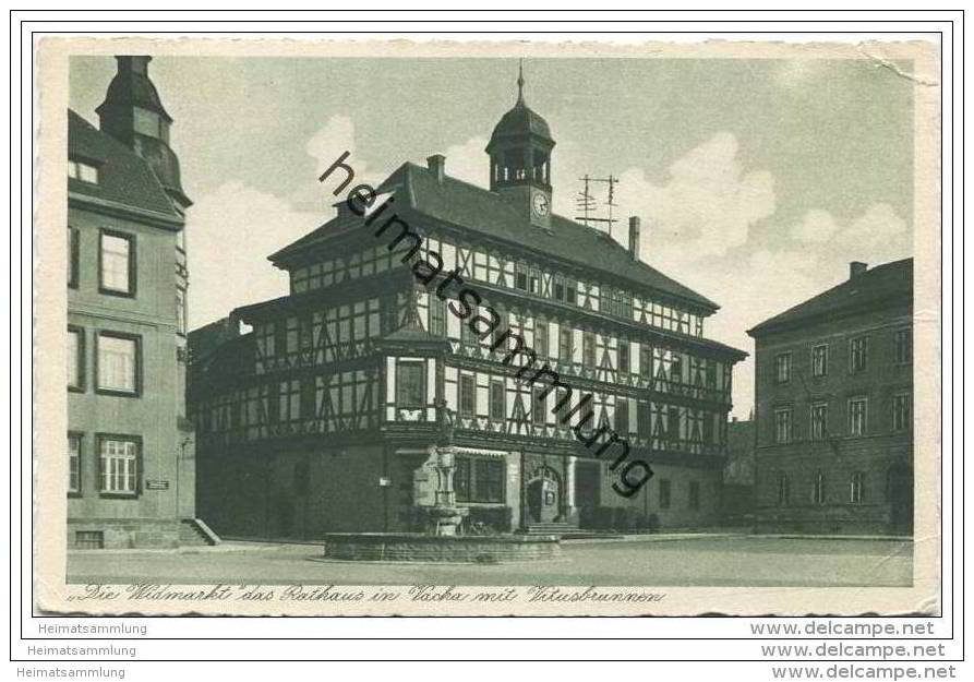 Vacha - Die Widmarkt - Rathaus Mit Vitusbrunnen - Vacha