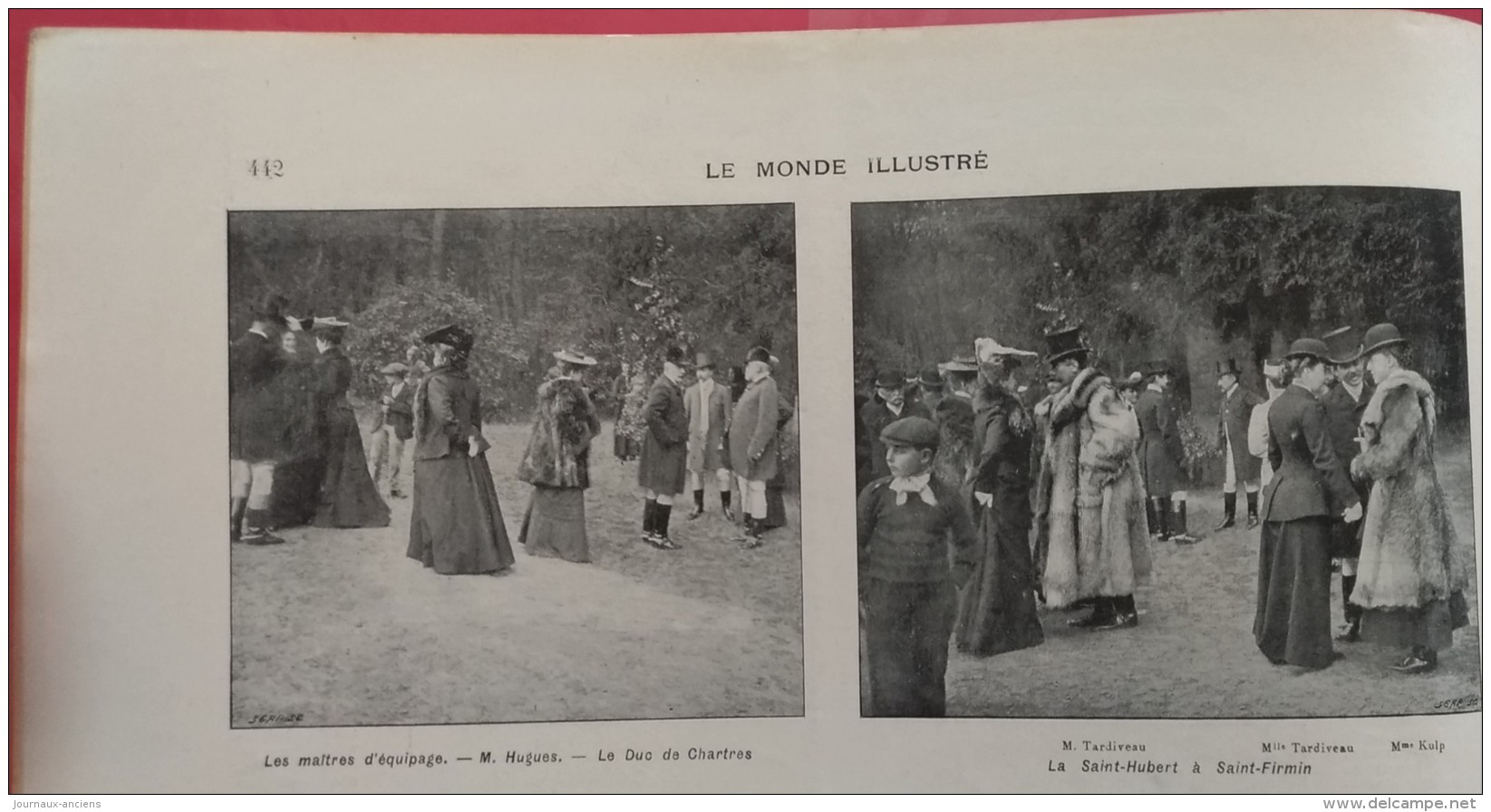 1903 FORET DE CHANTILLY - LA CHASSE A COURRE - DUC DE CHARTRES - SENLIS - 1900 - 1949