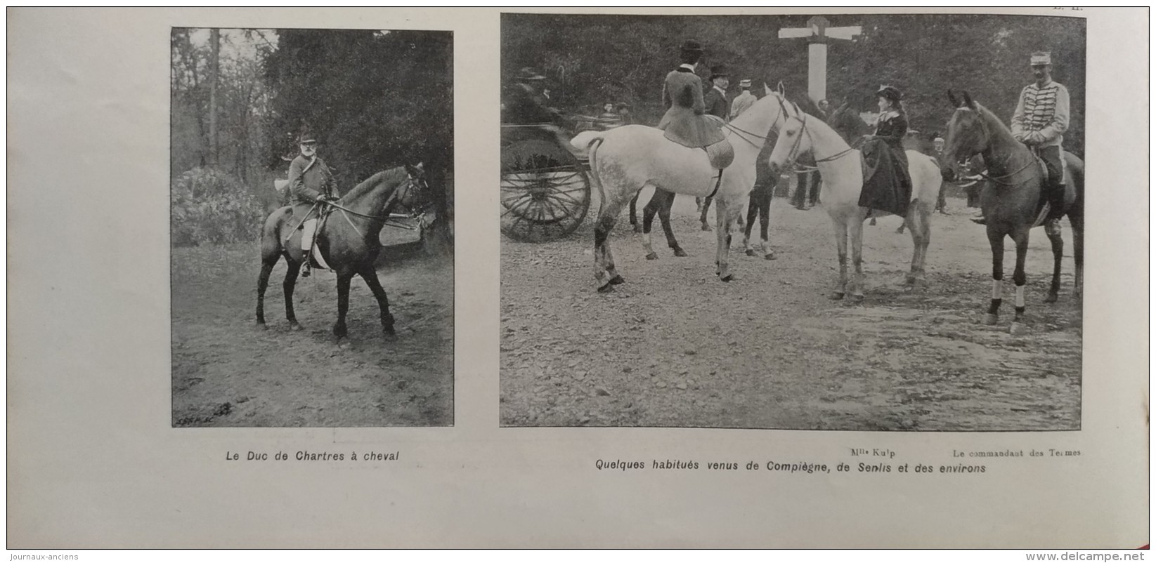 1903 FORET DE CHANTILLY - LA CHASSE A COURRE - DUC DE CHARTRES - SENLIS - 1900 - 1949