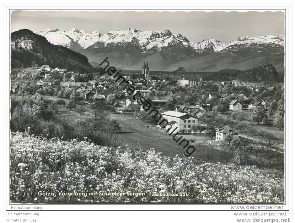 Götzis - Schweizer Berge - Foto-AK Grossformat - Götzis