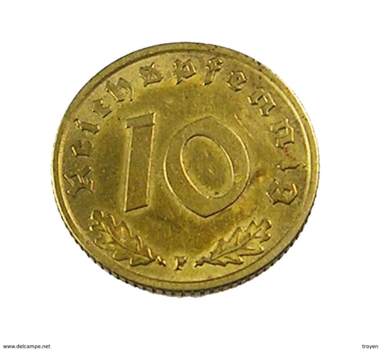 10 Reichspfennig -  Allemagne -   1938 F -  Br. Alu - TB+ - - 2 Reichsmark